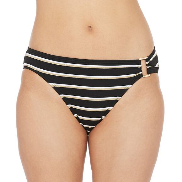 Ralph Lauren Stripe Ring Black & White Horizontal Bikini Bottoms NWT 6 NWT - Picture 1 of 2
